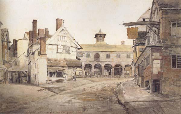 Cornelius Varley Ross Market Place,Herefordshire a sketch on the spot (mk47) Norge oil painting art